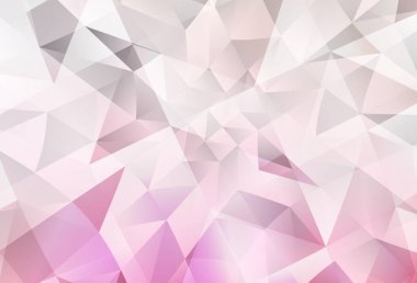 Açık pembe, sarı vektör üçgen mozaik doku. Yarım ton şeklinde, üçgenli yaratıcı illüstrasyon. İşiniz için yepyeni bir tasarım..