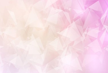 Açık pembe, sarı vektör üçgen mozaik şablon. Çokgen biçiminde, gradyan ile renkli çizimler. Arkaplanlarınız için desenli desen.