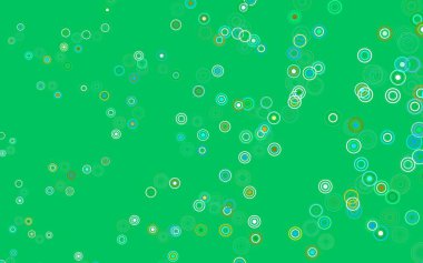 Açık mavi, benekli sarı vektör arka plan. Bulanık dekoratif tasarım baloncuklu soyut tarzda. İş ilanınız için tasarım.