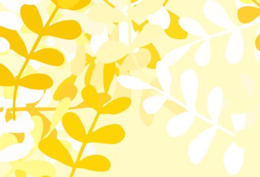 Açık Kırmızı, sarı vektör çizim şablonu yapraklı. Origami tarzındaki yaprakların gradyanlı karalama çizimi. İşiniz için yeni tasarım.