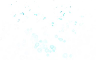 Açık mavi, daire şekilli yeşil vektör düzeni. Bulanık dekoratif tasarım baloncuklu soyut tarzda. Reklamlar, broşürler için desen.