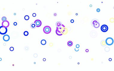 Çember şekilli ışık çok renkli vektör düzeni. Bulanık yağmur damlaları olan soyut bir çizim. Marka kitabınız için yeni şablon.