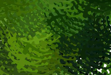 Kaotik şekilli koyu yeşil vektör şablonu. Soyut tarzda rengarenk gradyan şekilleri olan bir resim. Bir cep telefonu için arka plan.