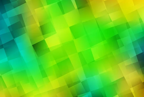 Light Green Yellow Vector Backdrop Rhombus Beautiful Illustration Rectangles Squares — Stock Vector