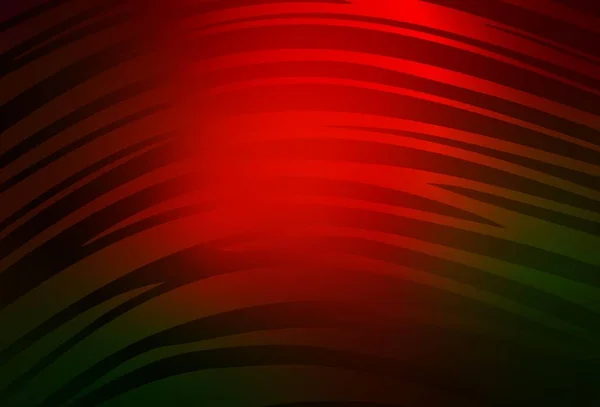 Donkergroene Rode Vector Achtergrond Met Wrange Lijnen Moderne Gradiënt Abstracte — Stockvector