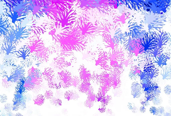Светло Фиолетовый Вектор Ветвями Творческая Иллюстрация Размытом Стиле Листьями Ветвями — стоковый вектор