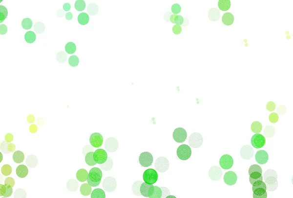 Ljusgrön Gul Vektor Bakgrund Med Bubblor Suddig Dekorativ Design Abstrakt — Stock vektor