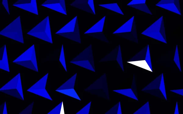 Fondo Vectorial Azul Oscuro Con Triángulos Gradiente Abstracto Ilustración Con — Archivo Imágenes Vectoriales