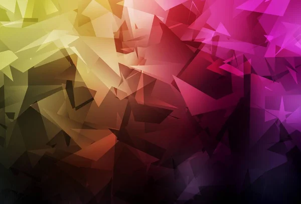 Темно Рожевий Жовтий Векторний Багатокутник Абстрактне Компонування Барвисті Ілюстрації Полігональному — стоковий вектор