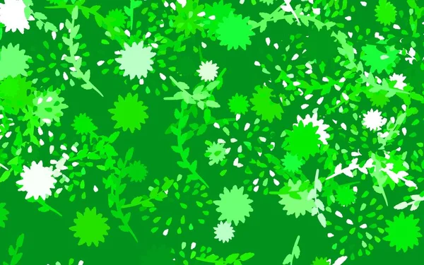Light Green Vector Elegant Background Flowers Roses Creative Illustration Blurred — 图库矢量图片