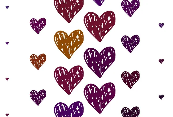 Light Blue Red Vector Background Hearts Smart Illustration Gradient Hearts — Stock Vector