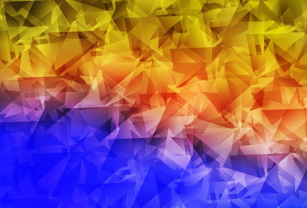 Bleu Clair Polygone Vectoriel Jaune Mise Page Abstraite Illustration Abstraite — Image vectorielle
