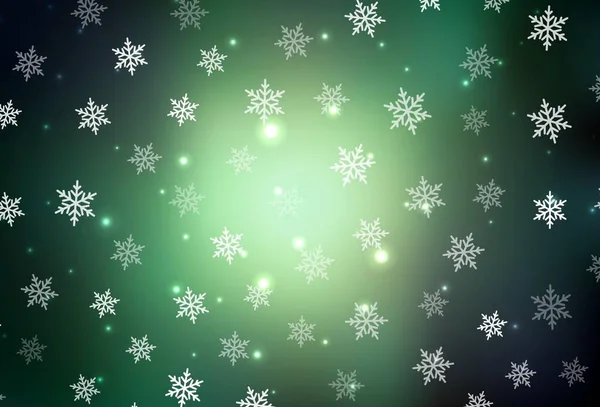 Modèle Vectoriel Vert Foncé Dans Style Noël Illustration Colorée Avec — Image vectorielle