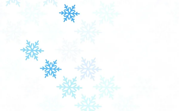 Heller Blauer Vektorhintergrund Xmas Stil Bunte Illustration Mit Weihnachtlichen Symbolen — Stockvektor