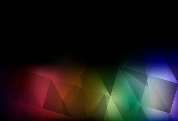 Dark Multicolor Vector Gradient Triangles Texture Polygonal Abstract Illustration Gradient — Stock Vector