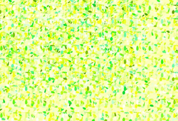 Verde Claro Fundo Vetorial Amarelo Com Pontos Glitter Ilustração Abstrata — Vetor de Stock