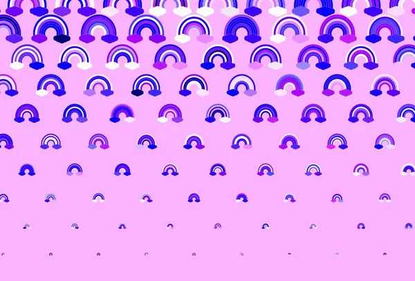 Violet Clair Motif Vectoriel Rose Avec Des Éléments Arc Ciel — Image vectorielle