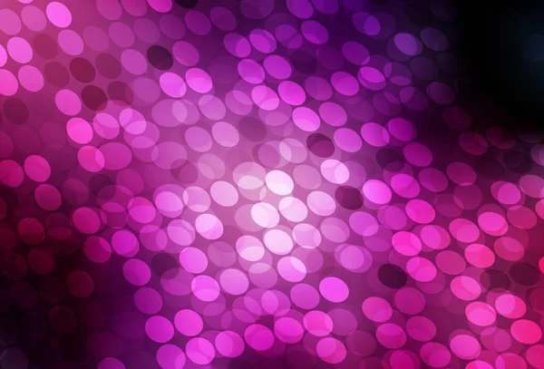 Dark Purple Textura Vetorial Rosa Com Discos Bolhas Borradas Fundo — Vetor de Stock