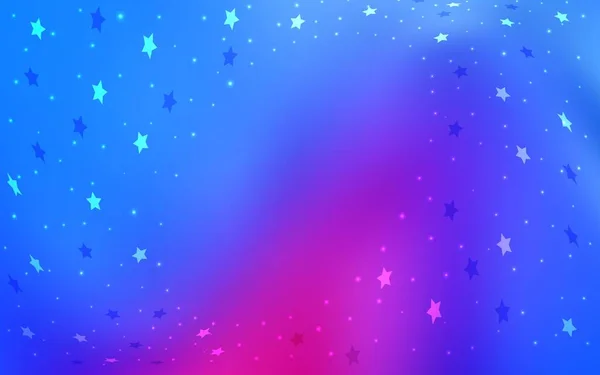 Rose Clair Texture Vectorielle Bleue Avec Belles Étoiles Design Décoratif — Image vectorielle