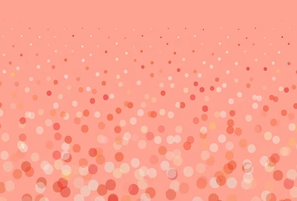 Світло Червоний Жовтий Векторний Шаблон Колами Абстрактна Ілюстрація Кольоровими Бульбашками — стоковий вектор