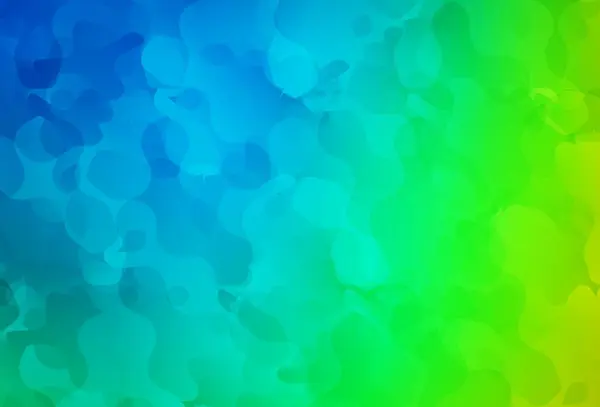 Hellblaues Grünes Vektormuster Mit Zufälligen Formen Einfache Farbenfrohe Illustration Mit — Stockvektor