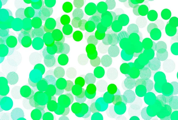Hellgrüner Gelber Vektorhintergrund Mit Flecken Unscharfe Blasen Auf Abstraktem Hintergrund — Stockvektor