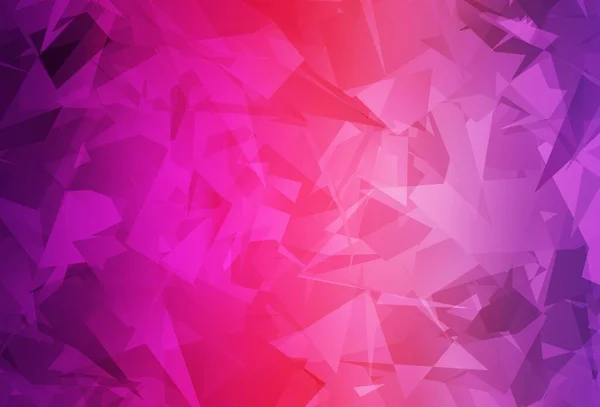 Světle Fialový Růžový Vektorový Vzor Náhodnými Mnohoúhelníky Ilustrace Barevnými Tvary — Stockový vektor