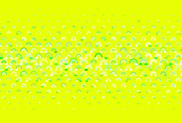 Světle Zelená Žlutý Vektorový Vzor Duhovými Prvky Abstraktní Ilustrace Sklonem — Stockový vektor