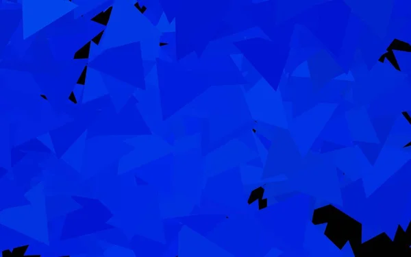 Fondo Vectorial Azul Oscuro Con Líneas Triángulos Ilustración Abstracta Brillante — Archivo Imágenes Vectoriales