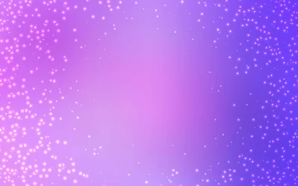 Фиолетовый Векторный Свет Космическими Звездами Яркая Иллюстрация Небесными Звездами Абстрактном — стоковый вектор