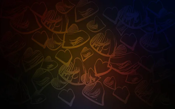 Темно Красный Вектор Искушает Дурацкими Сердцами Размытый Декоративный Дизайн Стиле — стоковый вектор
