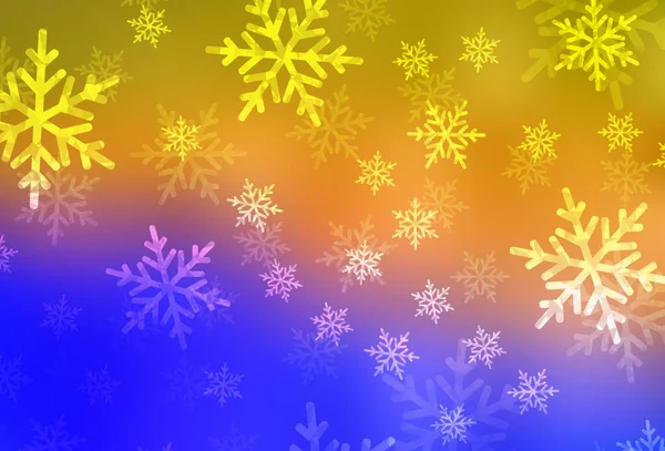 Hellblaue Gelbe Vektorschablone Karnevalsstil Abstrakte Gradienten Illustration Mit Farbenfrohen Weihnachtssachen — Stockvektor