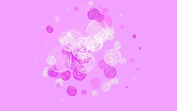 バラと光多色ベクトル抽象的なデザイン ドードルスタイルの花の抽象的なイラスト 手描きのウェブ用デザイン — ストックベクタ