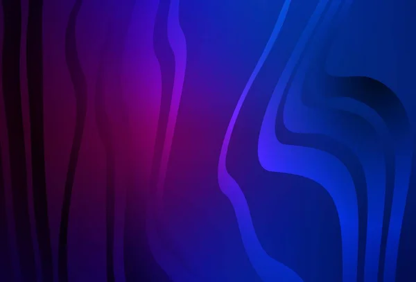 Темно Розовая Синяя Векторная Текстура Изогнутыми Линиями Красочный Геометрический Образец — стоковый вектор