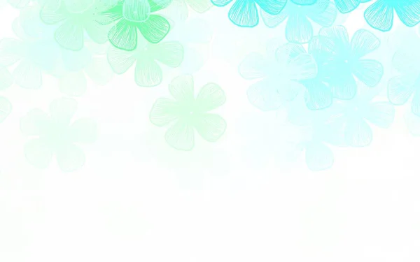 Light Green Vector Natural Background Flowers Elegant Bright Illustration Flowers — Stock vektor