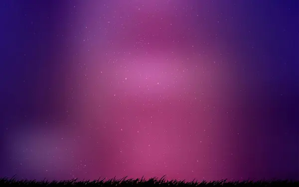 Dark Purple Vector Pattern Night Sky Stars Shining Colored Illustration — Stock Vector