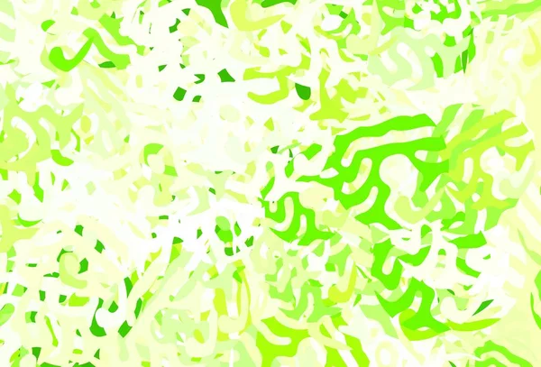 Светло Зеленый Желтый Вектор Искушают Хаотичными Решениями Декоративный Дизайн Абстрактном — стоковый вектор