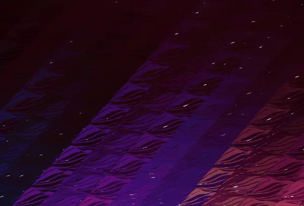 Темная Многоцветная Векторная Компоновка Изогнутыми Линиями Цветная Иллюстрация Простом Кривом — стоковый вектор