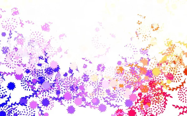 Bleu Clair Motif Naturel Vectoriel Jaune Avec Des Fleurs Une — Image vectorielle