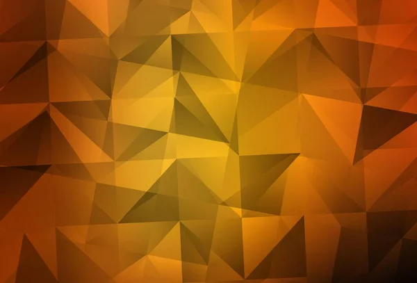 Sötét Narancs Vektor Gradiens Háromszögek Textúra Elegáns Fényes Poligon Illusztráció — Stock Vector