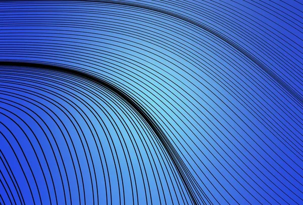 Hellblaue Vektortextur Mit Gekrümmten Linien Ein Muster Mit Bunten Linien — Stockvektor