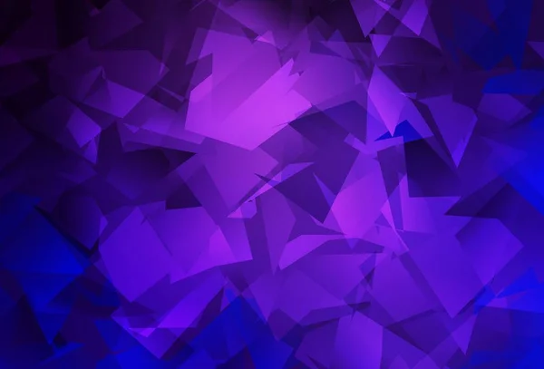 Dark Purple Struttura Mosaico Vettoriale Triangolo Illustrazione Poligonale Brillante Che — Vettoriale Stock