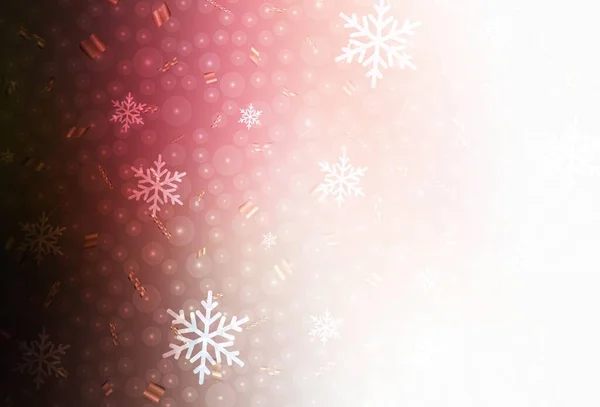 Light Pink Red Vector Background Xmas Style Illustration Gradient Christmas — Wektor stockowy