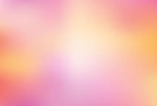 Hellrosa Gelber Vektor Verschwommen Glanz Abstrakten Hintergrund Leuchtend Bunte Illustration — Stockvektor