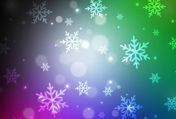 Σκούρο Πολύχρωμο Διανυσματικό Φόντο Στυλ Xmas Πολύχρωμη Απεικόνιση Χριστουγεννιάτικα Σύμβολα — Διανυσματικό Αρχείο