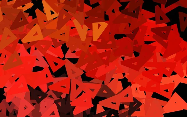 Dark Red Yellow Vector Pattern Polygonal Style Modern Abstract Illustration — Wektor stockowy
