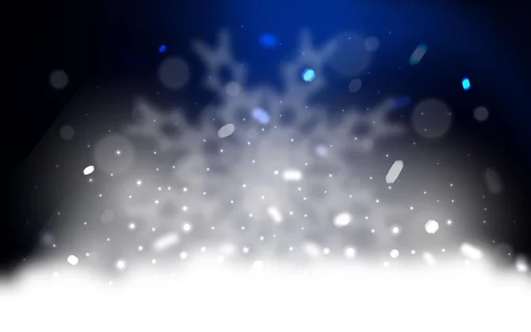 Modello Vettoriale Con Fiocchi Neve Natale Illustrazione Luminosa Decorativa Con — Vettoriale Stock