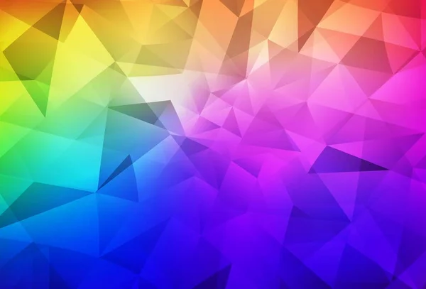 Textura Triângulos Gradiente Vetorial Multicolor Escuro Ilustração Geométrica Estilo Origami — Vetor de Stock