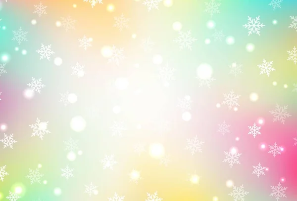 狂欢节风格的浅色多色矢量模板 带彩色圣诞物品的抽象渐变插图 语法网站的模式 — 图库矢量图片