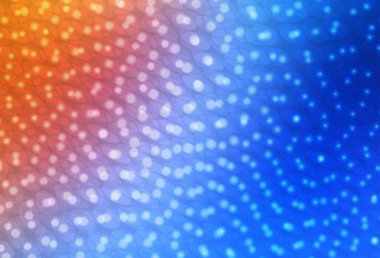 Açık mavi, baloncuklu kırmızı vektör arka planı. Renkli su damlaları olan modern soyut çizimler. Fütürist reklamlar ve kitapçıklar için şablon.